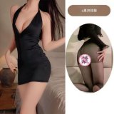 Black + Black Open Crotch Socks