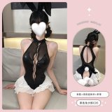 Black + Black Open Crotch Socks