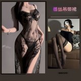 Black + Black Lace Stockings