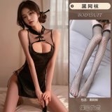 Black + Black Fishnet Stockings