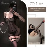 Black suit + black brimless stockings