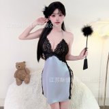 Black and blue nightgown