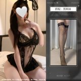 Black bodysuit + black fishnet stockings