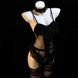 Black [bodysuit + headband + underwear]