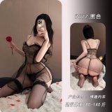 Black slip dress [with underwear]
