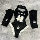 4161 Black Cat Set [Onesie + Sleeves]