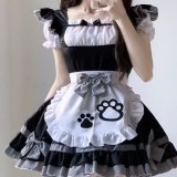 Black plaid complete set (includes headband)