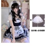 868 Black + Petticoat + White Stockings + Choker