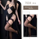 Black dress + matching stockings