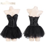 Black vest + tutu skirt
