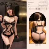 Black bodysuit + headdress