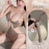Image color + black fishnet stockings