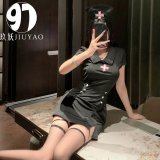 Black nurse [outfit + headband + thong]