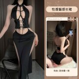Black (bodysuit) + little devil hair accessory