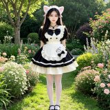 Black OP skirt + free bow + free apron + free headpiece