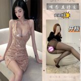 Picture set + black open-crotch stockings