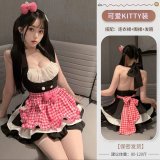 Black + borderless white stockings