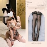 Black Bunny Girl Set + Black Stockings