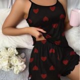 Black and red big heart