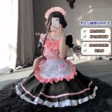 Black and pink four-piece set with large bow