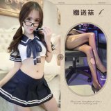 Picture set + black hand-ripped stockings