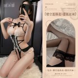 Black (holstered bodysuit + lace stockings)