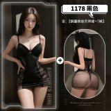 Soft tulle bodycon skirt in black with black stockings