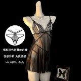 Black nightgown + T-shirt