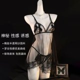 Black nightgown + T-shirt