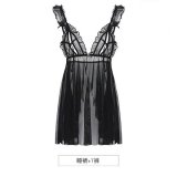 Black nightgown + T-shirt