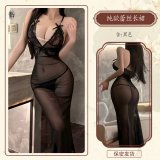 Black sexy long skirt with a great buttocks