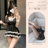 Black suit + black open-crotch socks