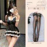 Black suit + black stockings