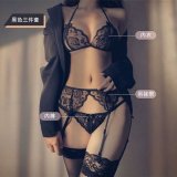 Black three-piece suit
