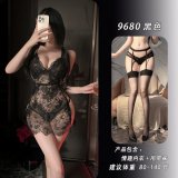 Black + matching suspender stockings