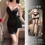 Black + matching suspender stockings