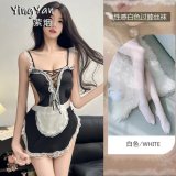 0945 Black + White Stockings