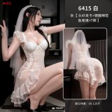 6937486625875 White [Veil and hair clip + underwire padding + fishtail skirt + T-shirt]
