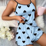 Blue and black big heart