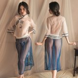Blue cheongsam