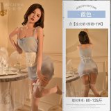 [Blue] Sundress + Apron + Thong + Stockings