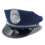 Blue silver label cap