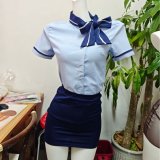 Blue + open-crotch socks