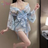 (Blue) Top + Belt + Bra + T-shirt