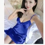 Blue and white fishnet stockings