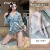 0833 Blue + White Stockings