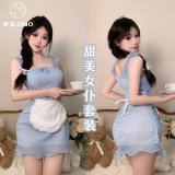 Blue and white stockings