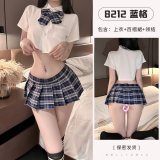 Blue plaid set