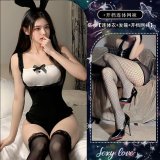 Bunny Girl Outfit [bodysuit + headband + fishnet stockings]