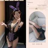 Bunny Girl Set + Black Open Crotch Stockings